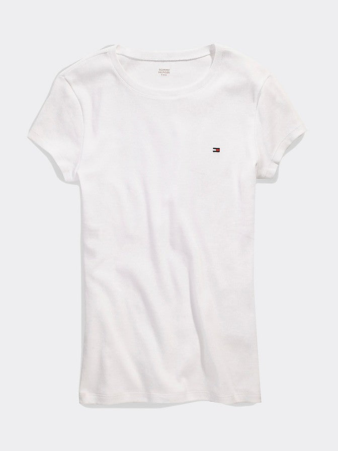 Franela cuello redondo unicolor con logo