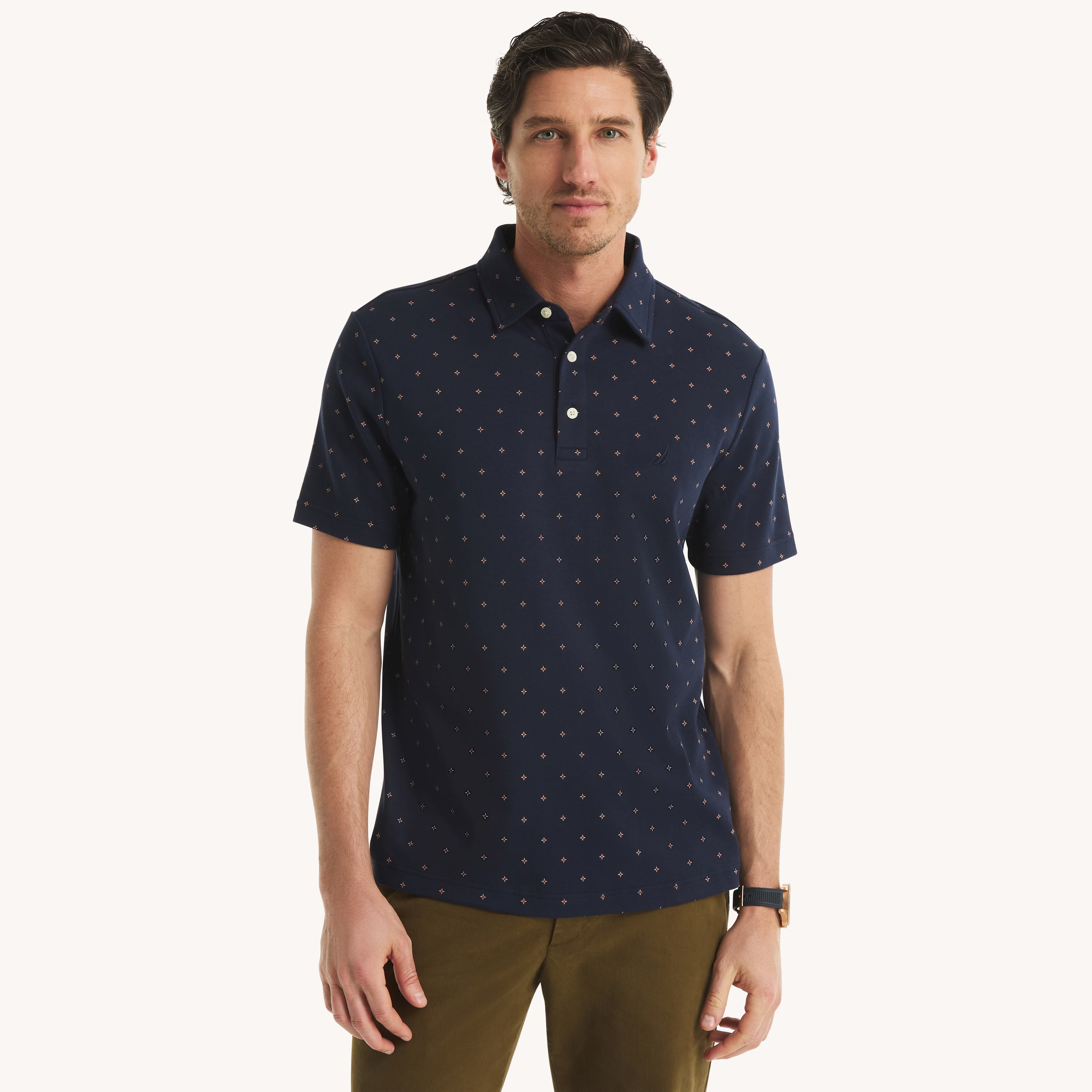 Chemise de algodón con estampado y logo