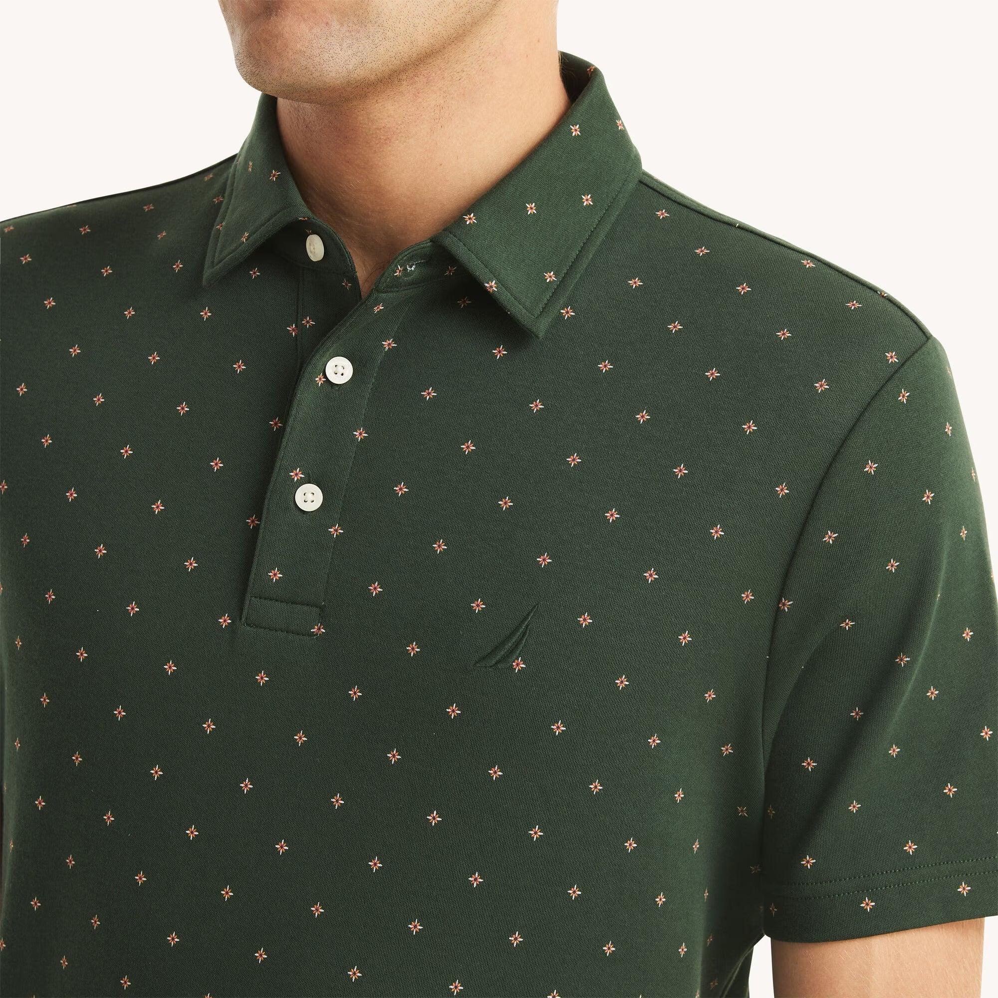 Chemise de algodón con estampado y logo