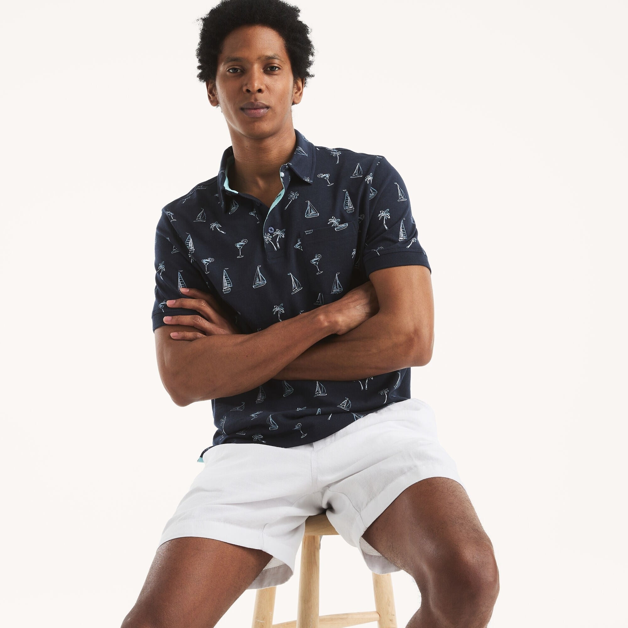 Chemise regular con estampado