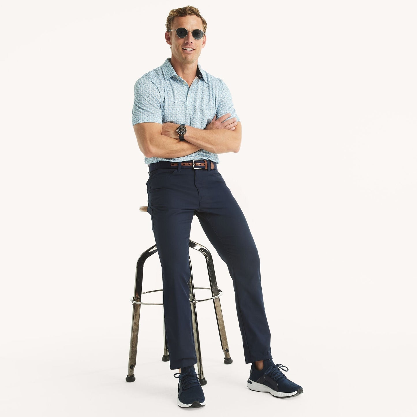 Chemise Navtech con estampado
