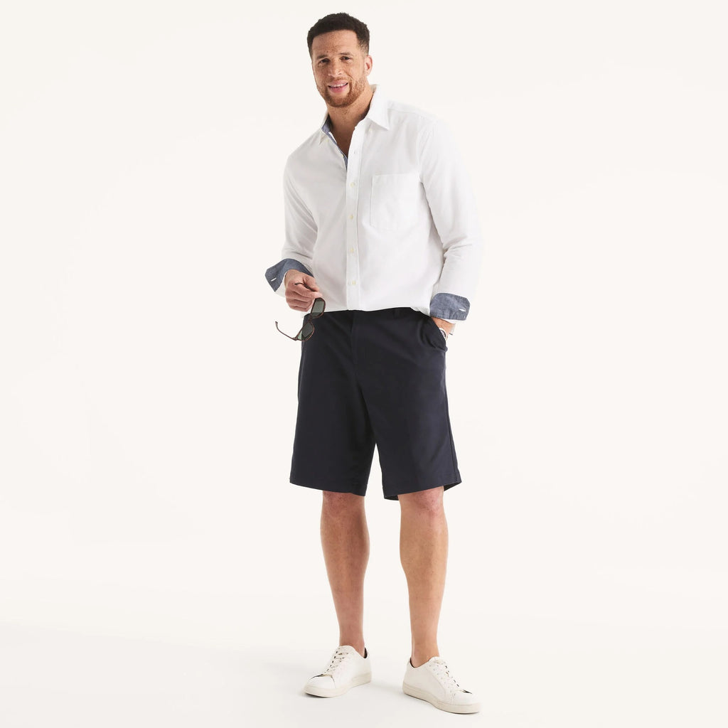 Camisa manga larga unicolor Oxford para Grandes