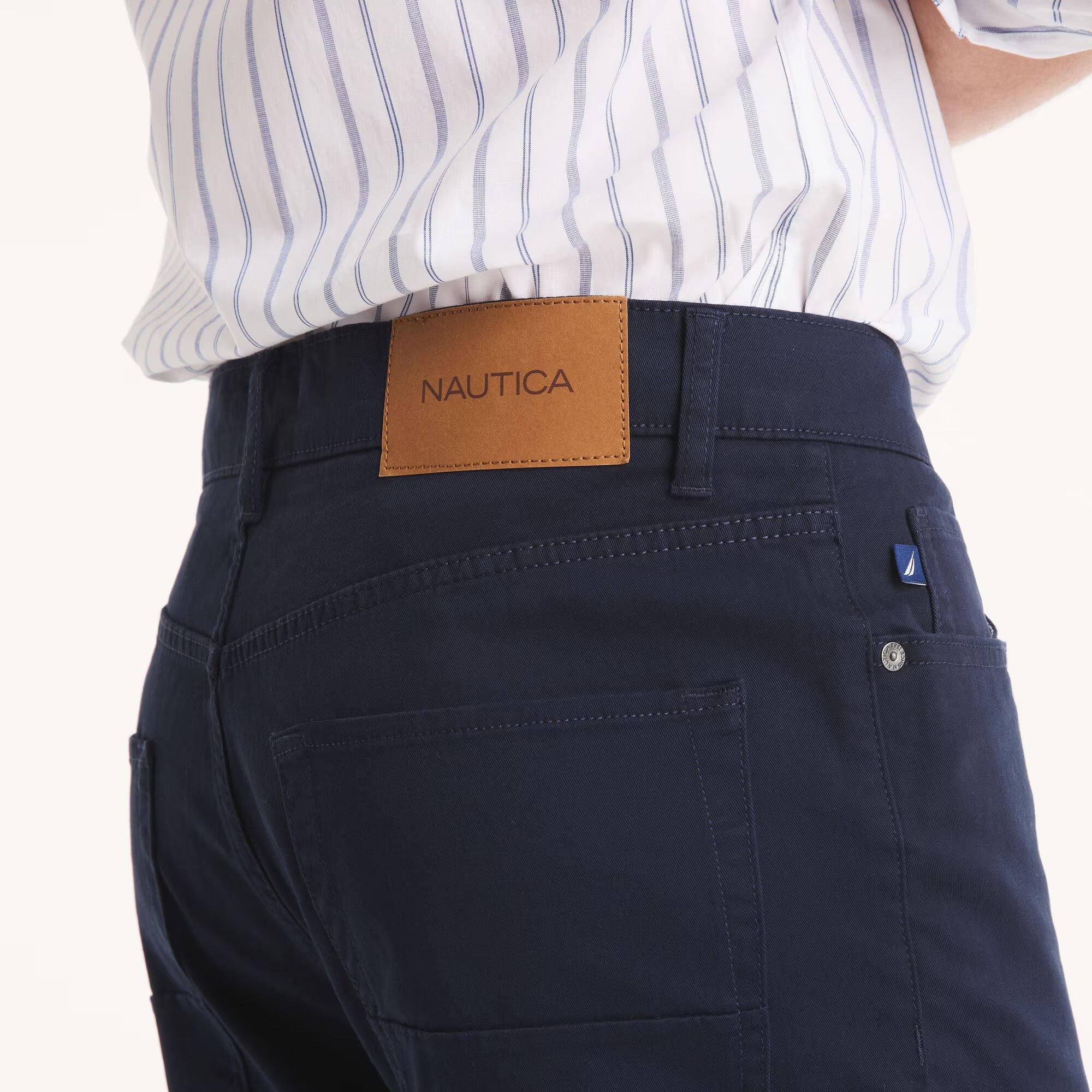Pantalon elastico regular corte recto