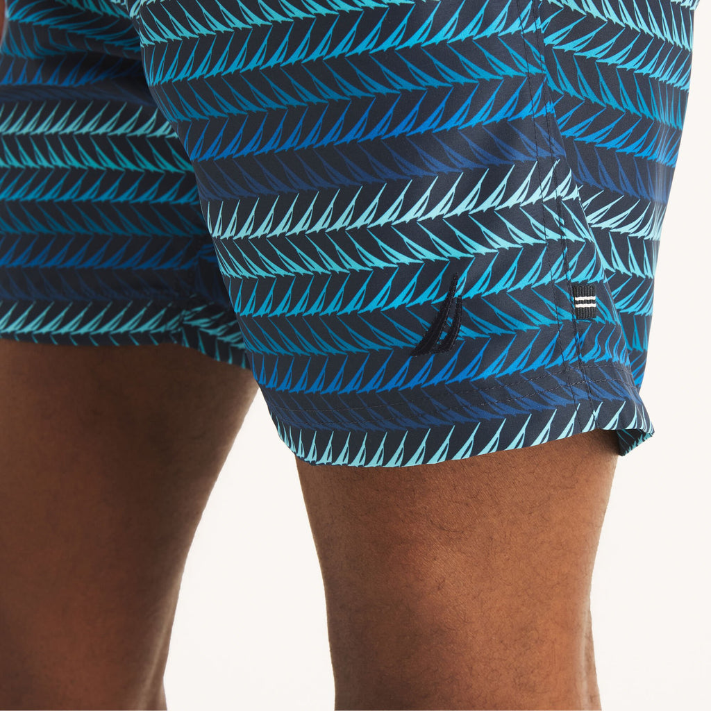 Traje de baño con rayas tipo short 6" secado rapido