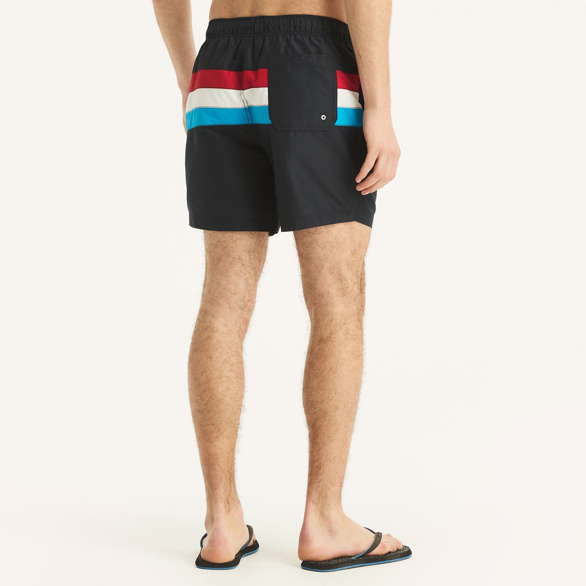 Traje de baño con franjas tipo short 6" secado rápido