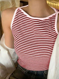 Top casual de cuello tipo barco