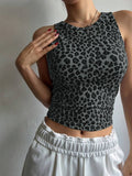 Top con estampado de leopardo