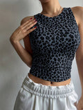 Top con estampado de leopardo