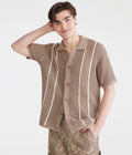 Camisa manga corta con tejido de puntos