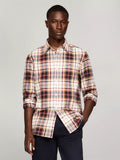 Camisa manga larga a cuadros con bloques de color
