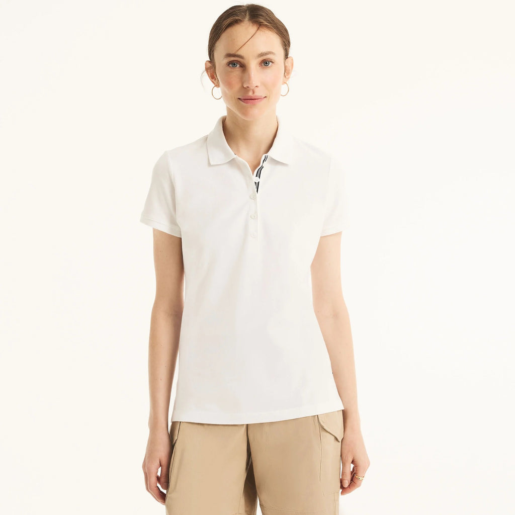 Chemise unicolor con logo y botones