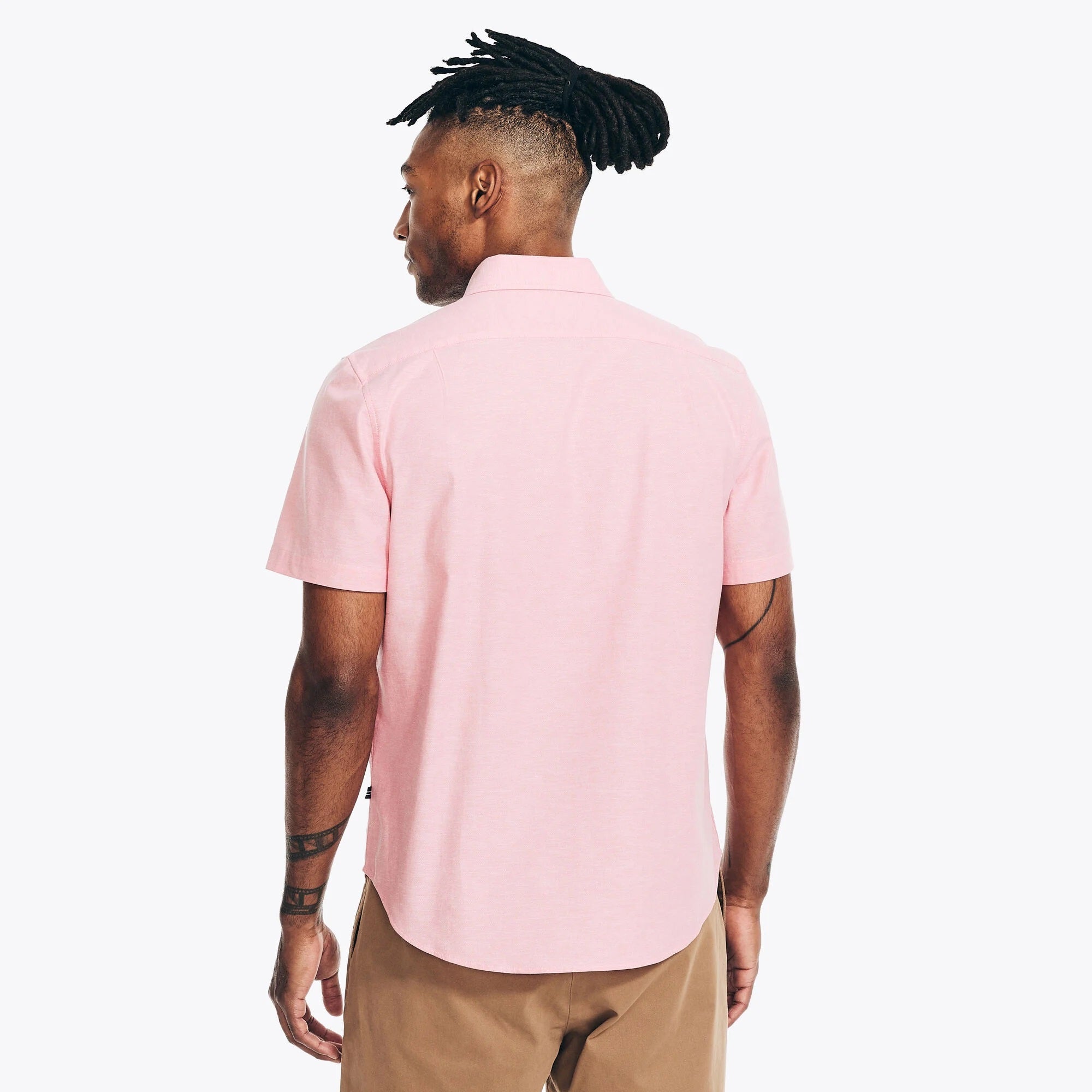 Camisa manga corta unicolor oxford