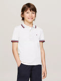 Chemise unicolor con cuello ribeteado para niño
