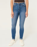 Jean Ajustado tiro alto y curvas tipo leggings