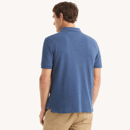Chemise regular unicolor con logo heathered