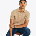 Chemise regular unicolor con logo heathered