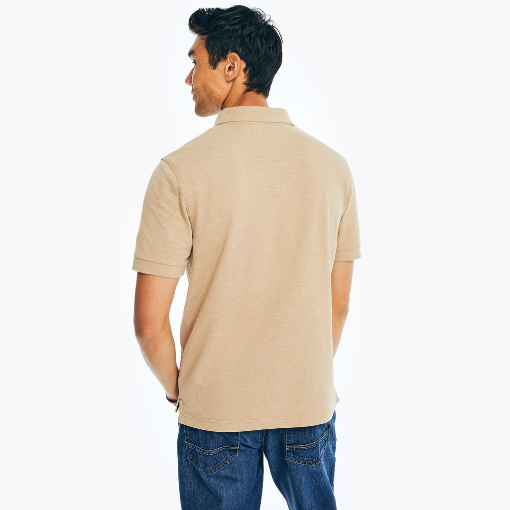 Chemise regular unicolor con logo heathered