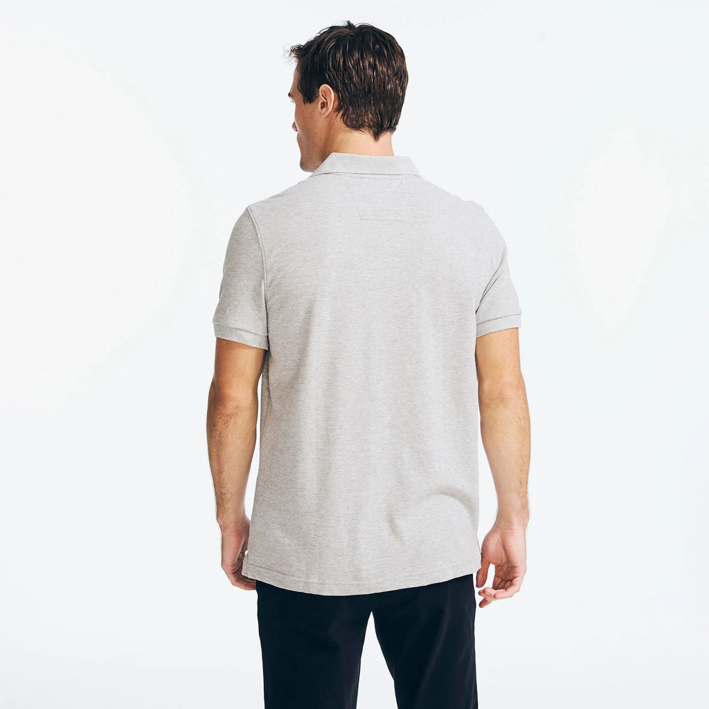 Chemise regular unicolor con logo heathered