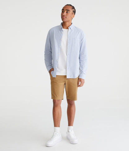 Camisa manga larga unicolor oxford