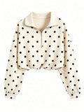 Chaqueta con diseño de lunares