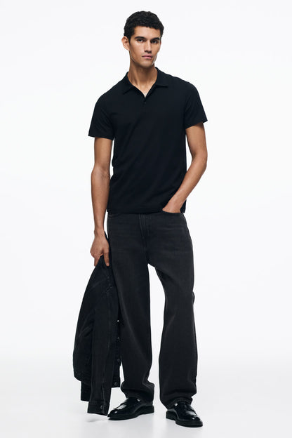 Chemise ajustada de algodón unicolor