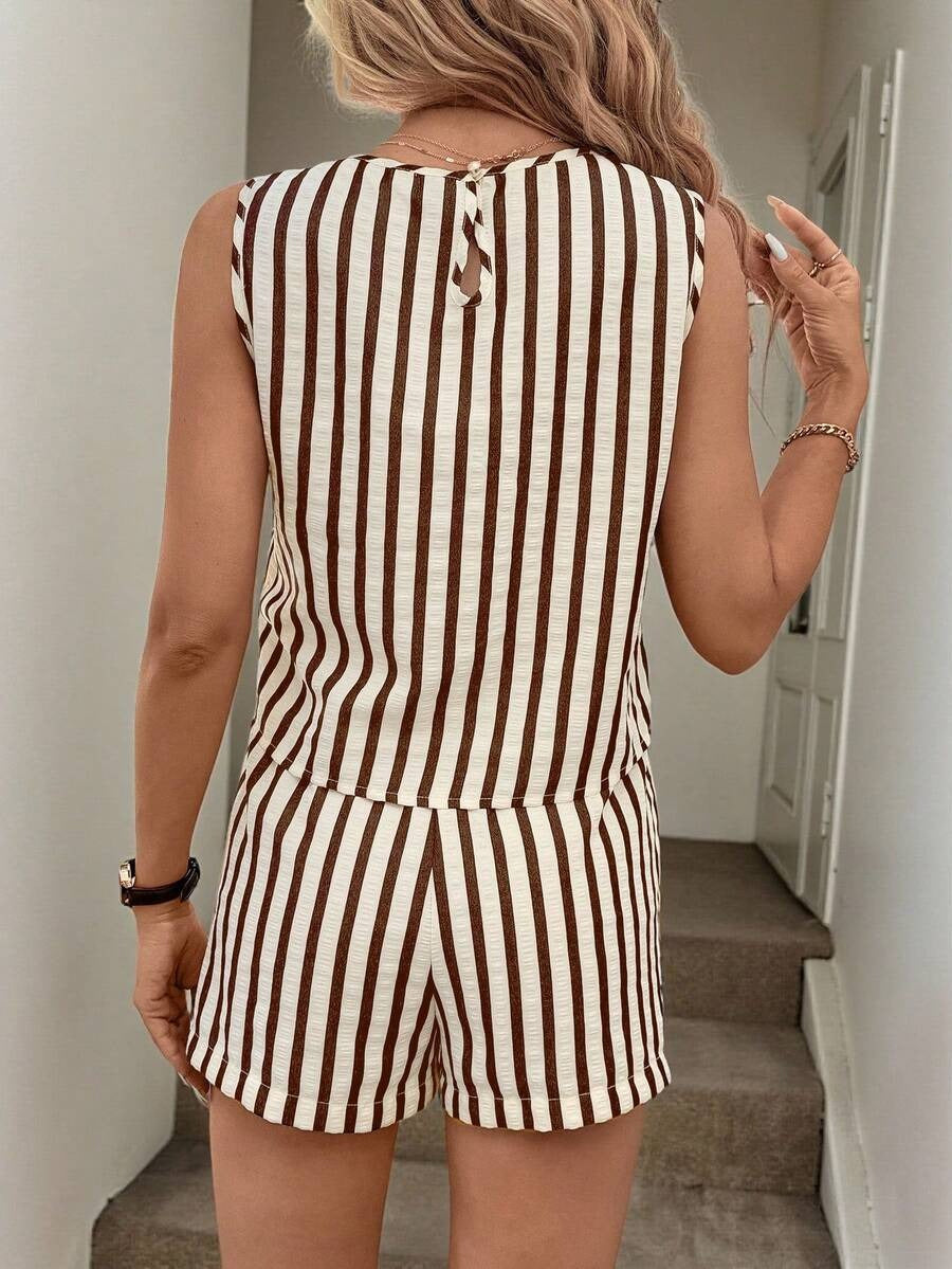Conjunto casual de rayas
