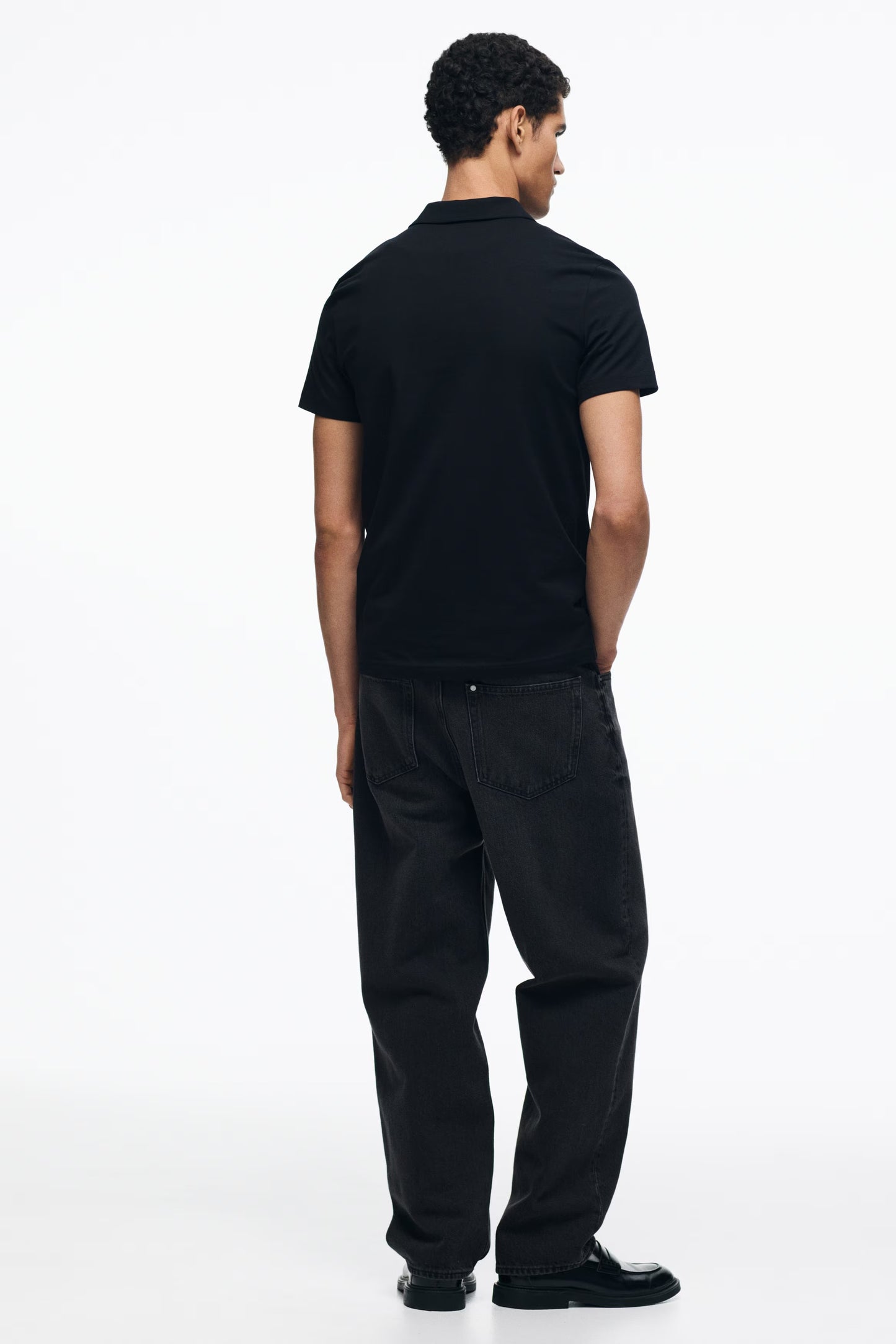 Chemise ajustada de algodón unicolor