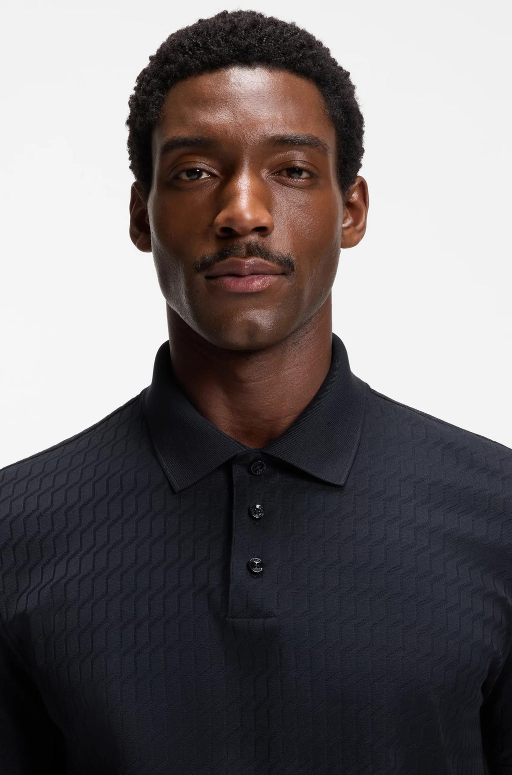 Chemise de algodón con jacquard geométrico