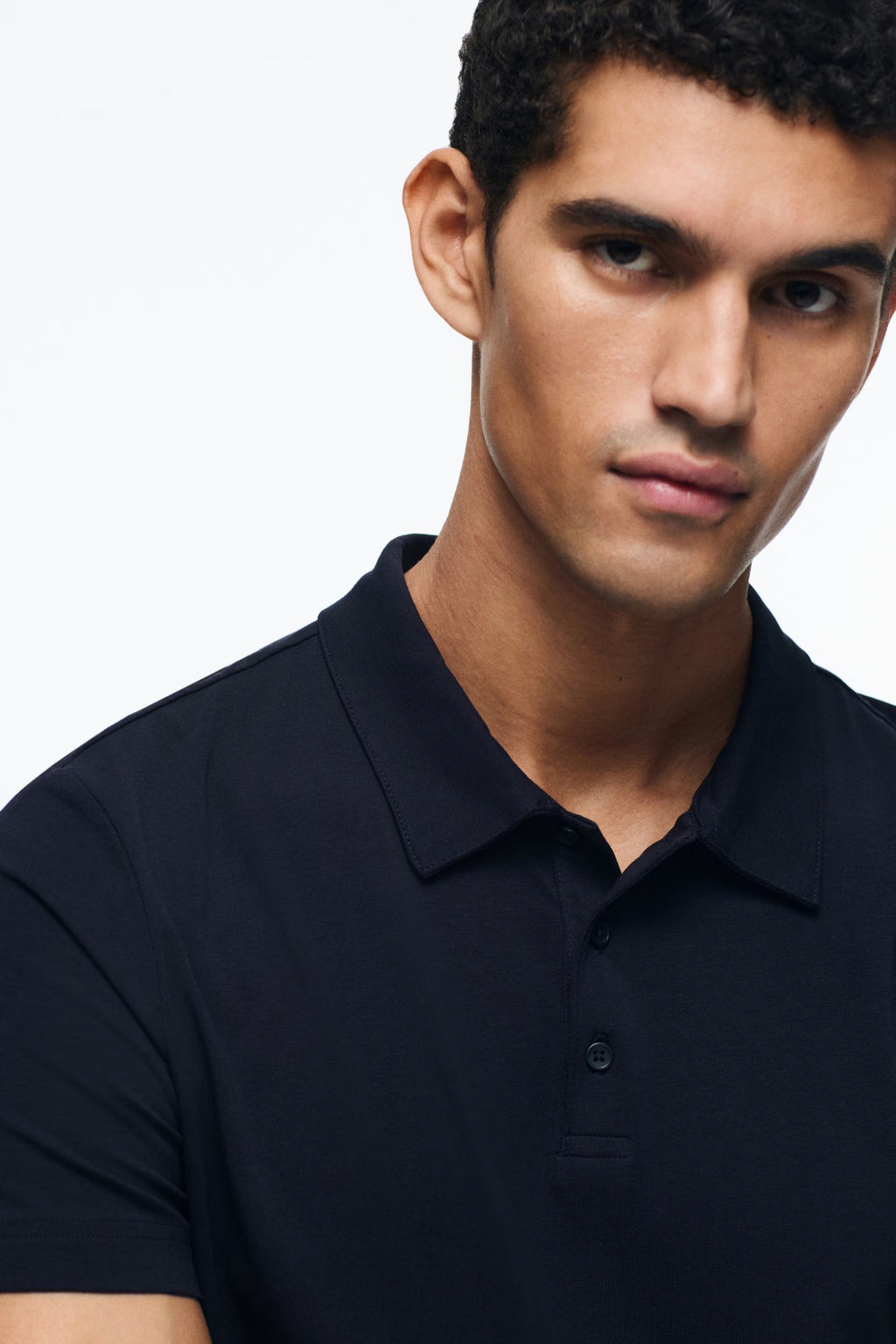 Chemise ajustada de algodón unicolor