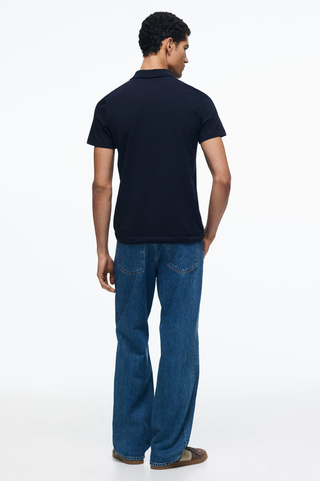 Chemise ajustada de algodón unicolor