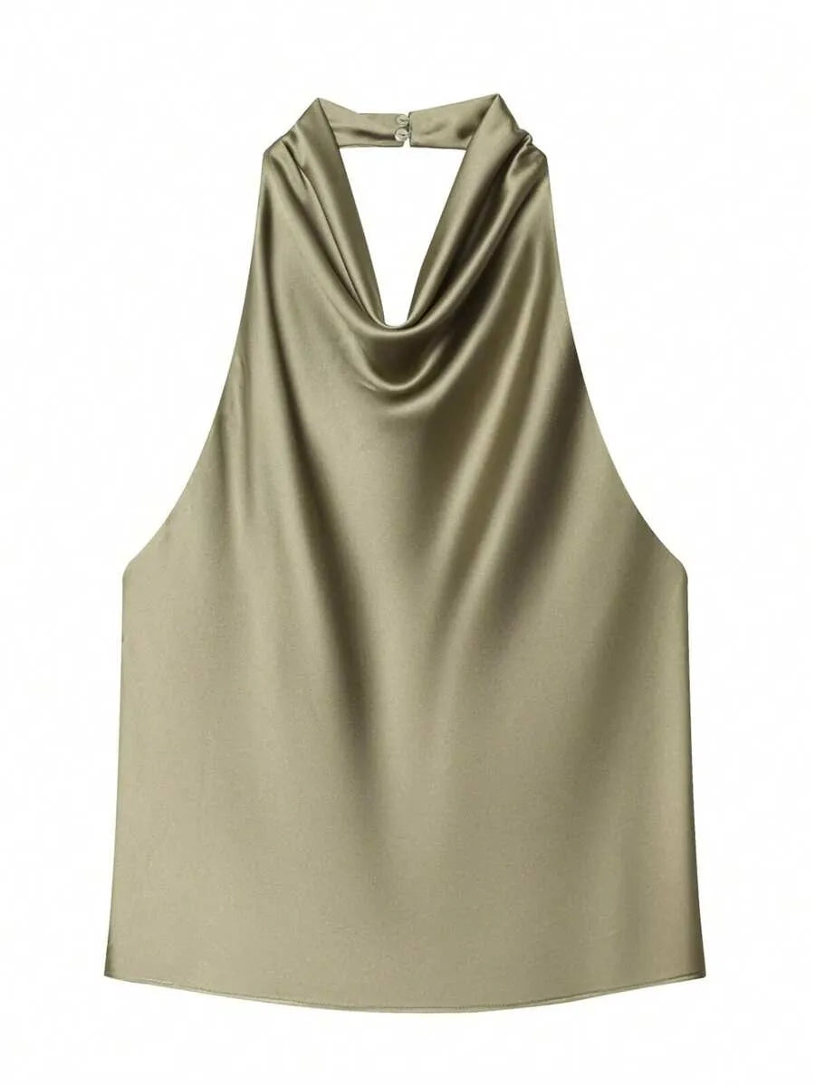 Blusa de satén