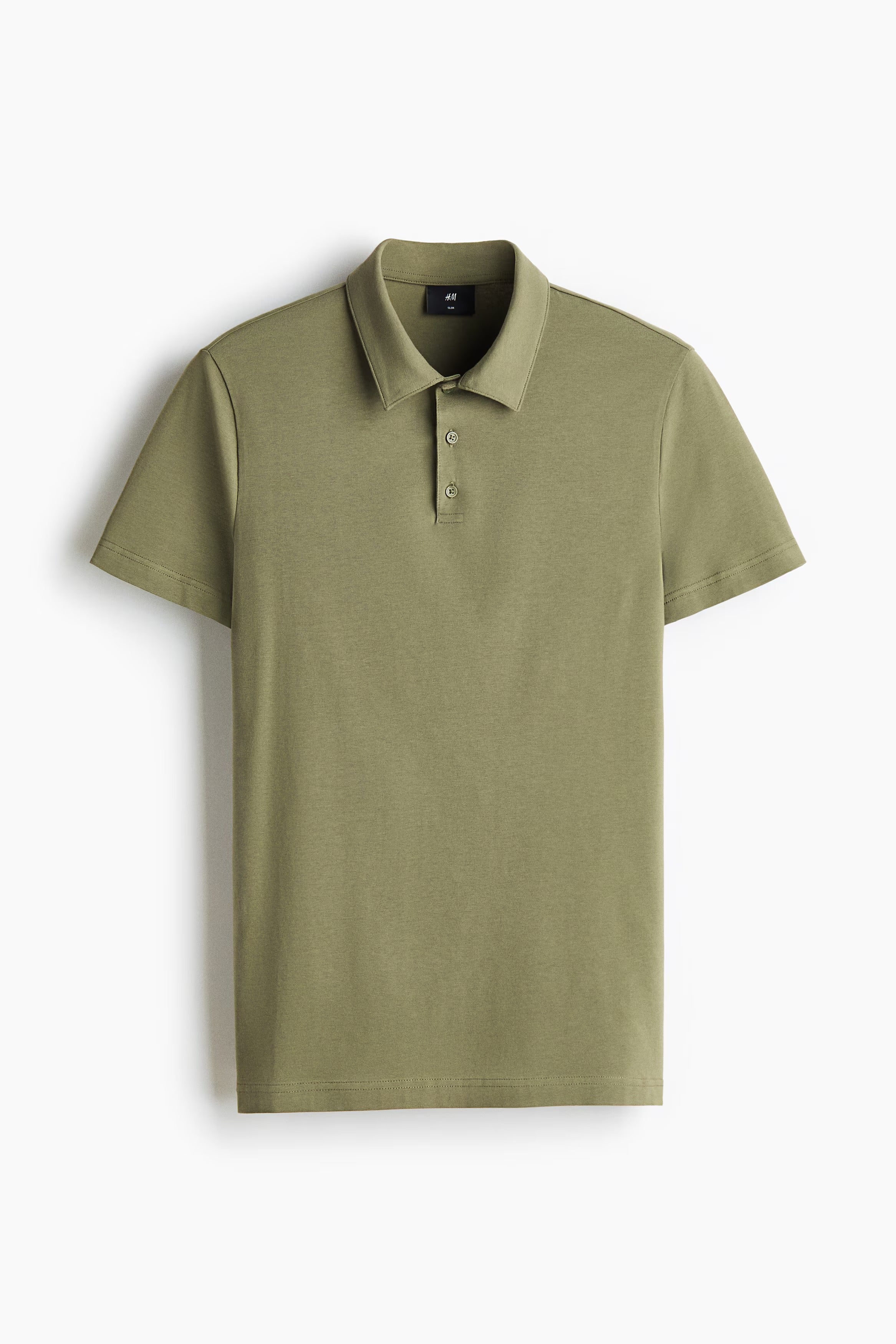 Chemise ajustada de algodón unicolor