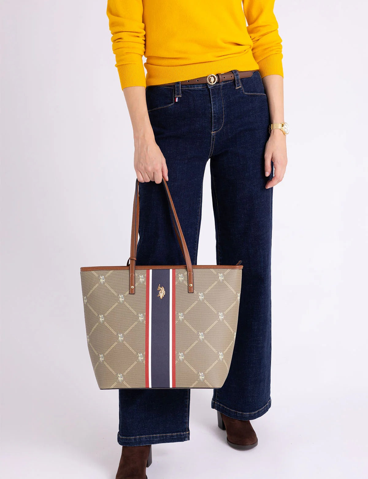 Cartera tipo tote grande con logo