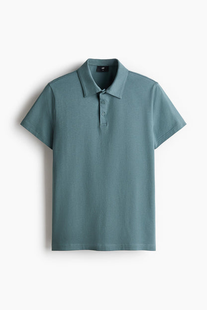 Chemise ajustada de algodón unicolor