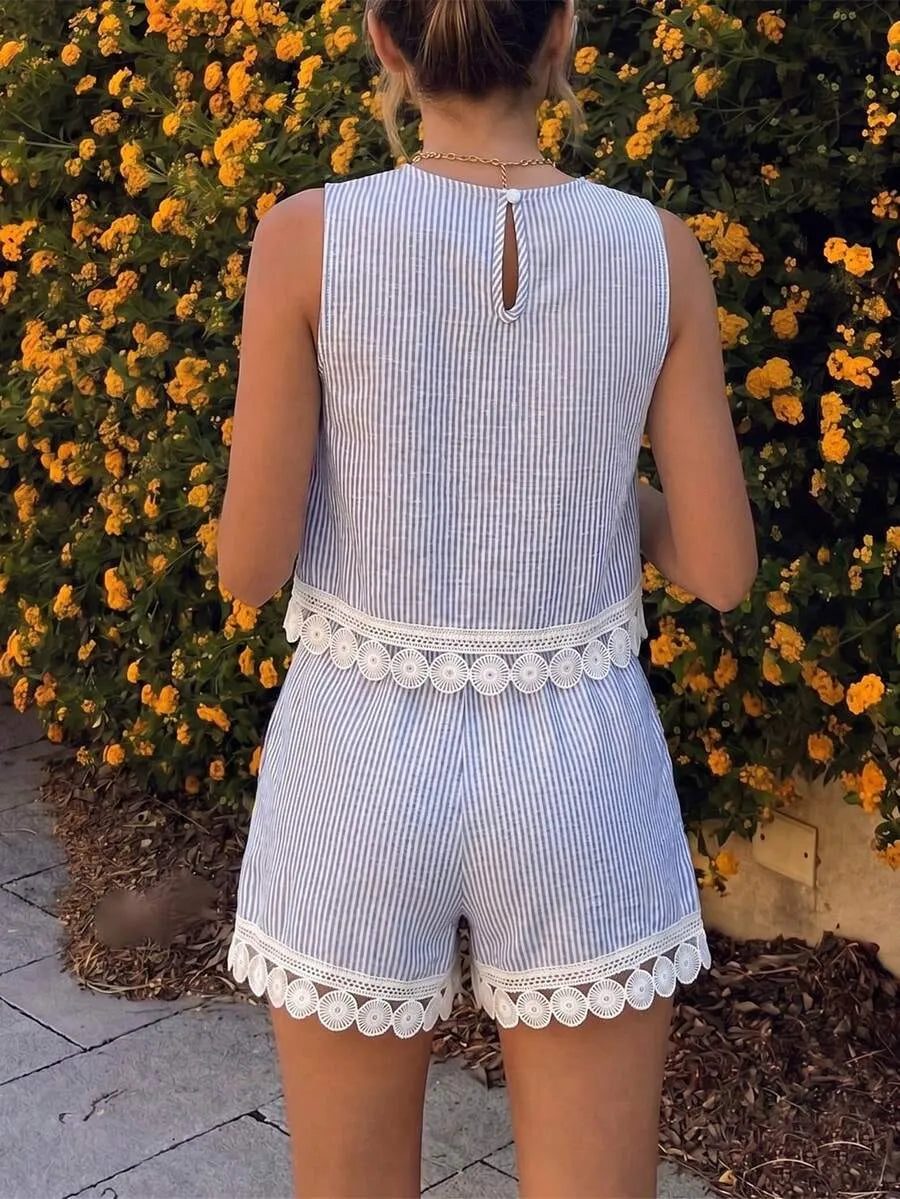 Conjunto casual de rayas