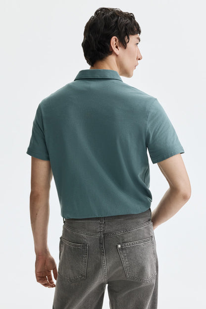 Chemise ajustada de algodón unicolor