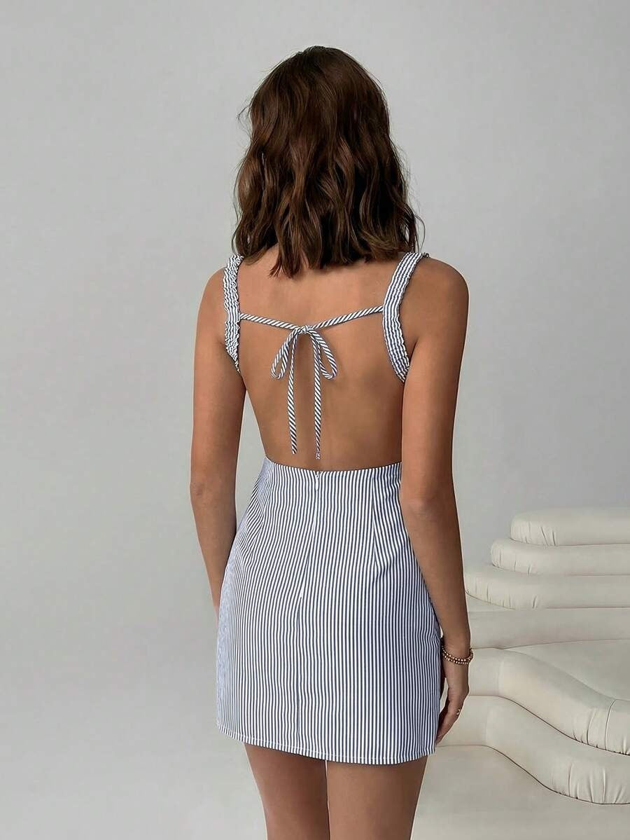 Vestido casual de rayas