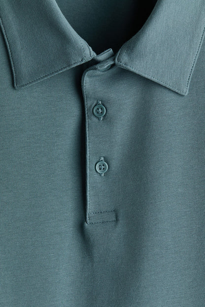 Chemise ajustada de algodón unicolor