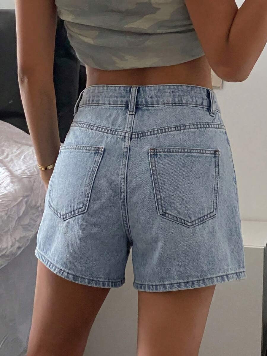 Short casual corte alto