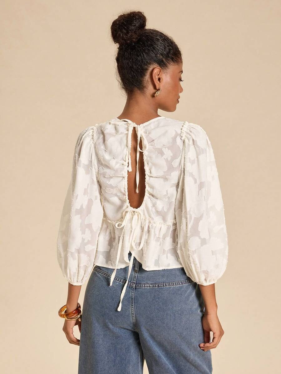 Blusa elegante estampada