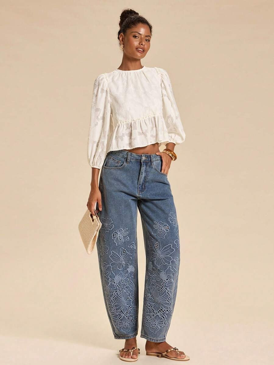 Blusa elegante estampada