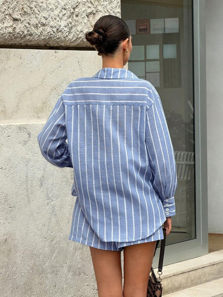 Conjunto casual a rayas