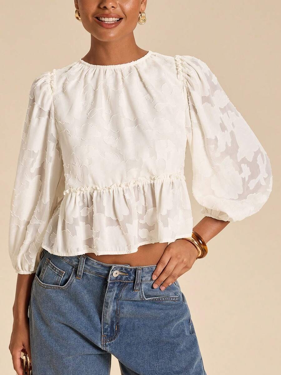 Blusa elegante estampada