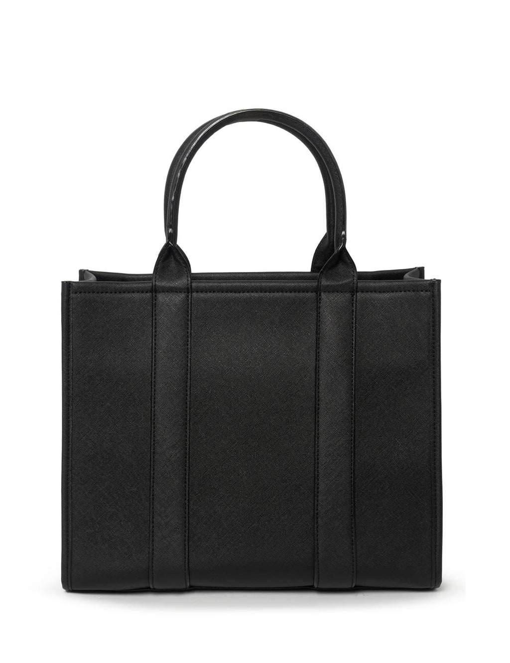 Cartera tipo tote mediana con logo en placa