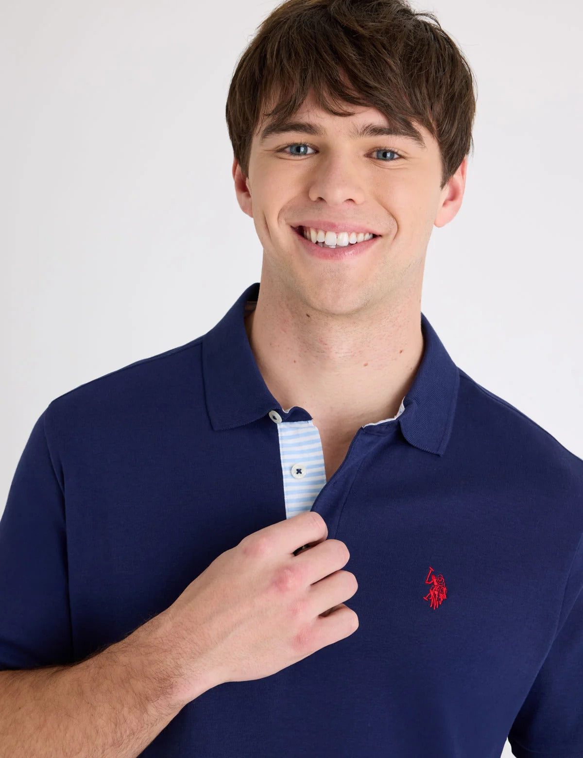 Chemise de algodón unicolor con logo