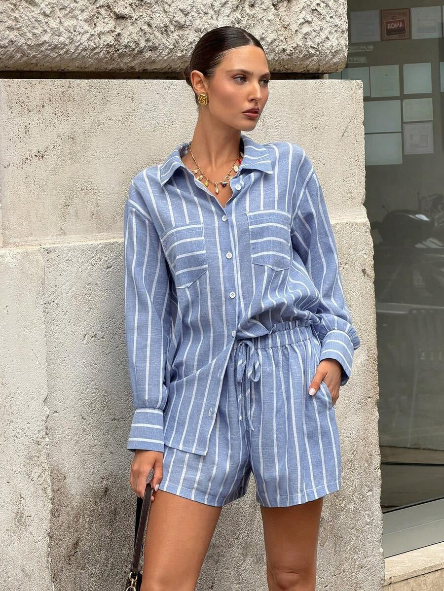 Conjunto casual a rayas