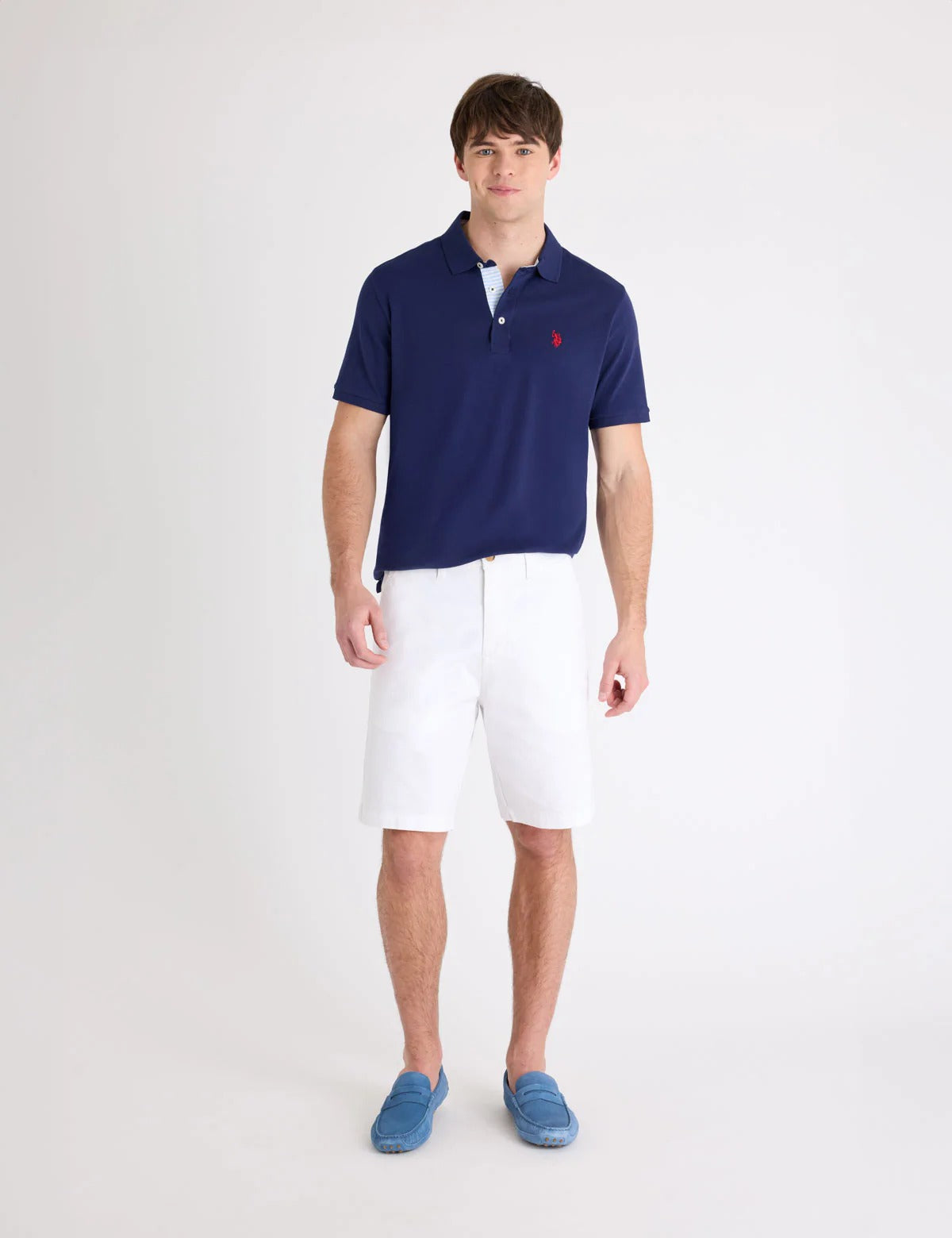Chemise de algodón unicolor con logo