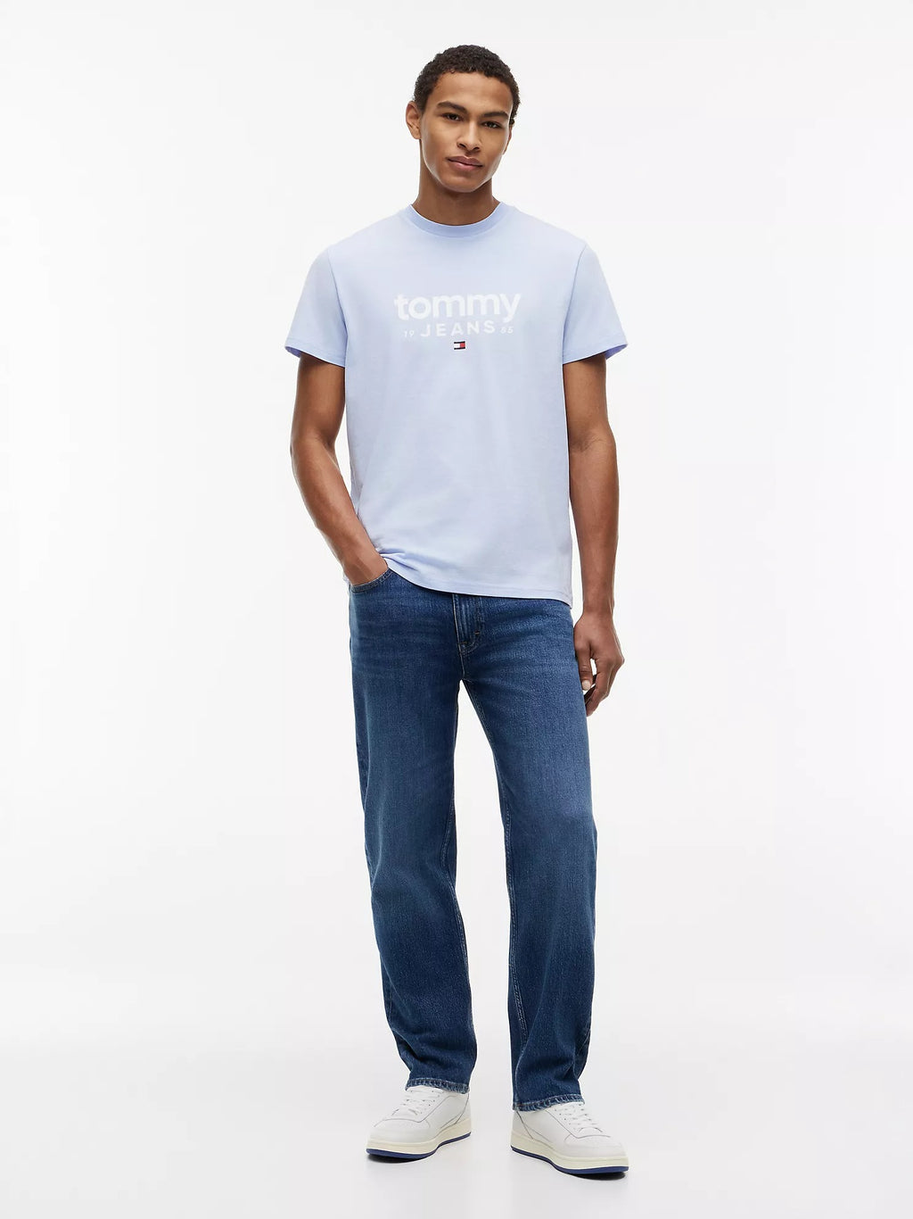 Franela cuello redondo con logo central TOMMY JEANS