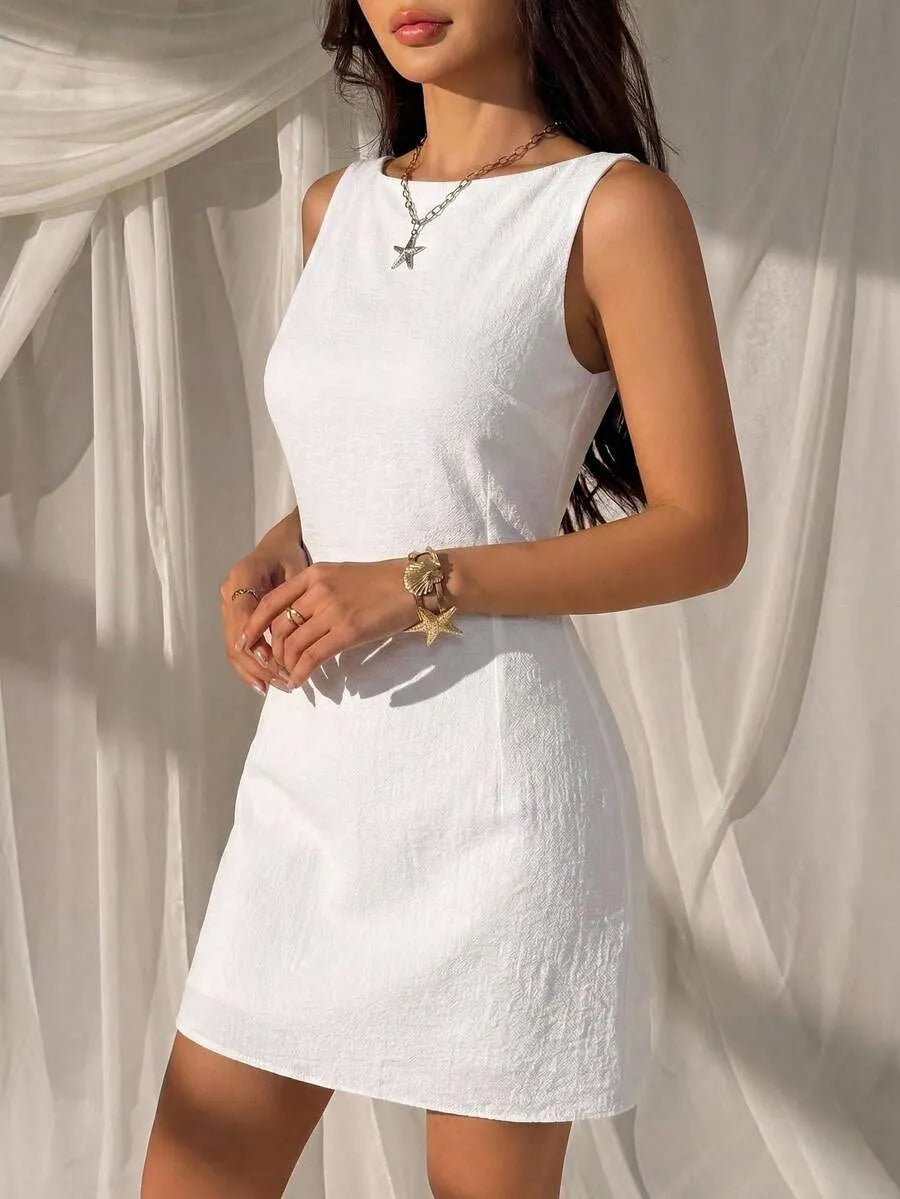 Vestido casual unicolor