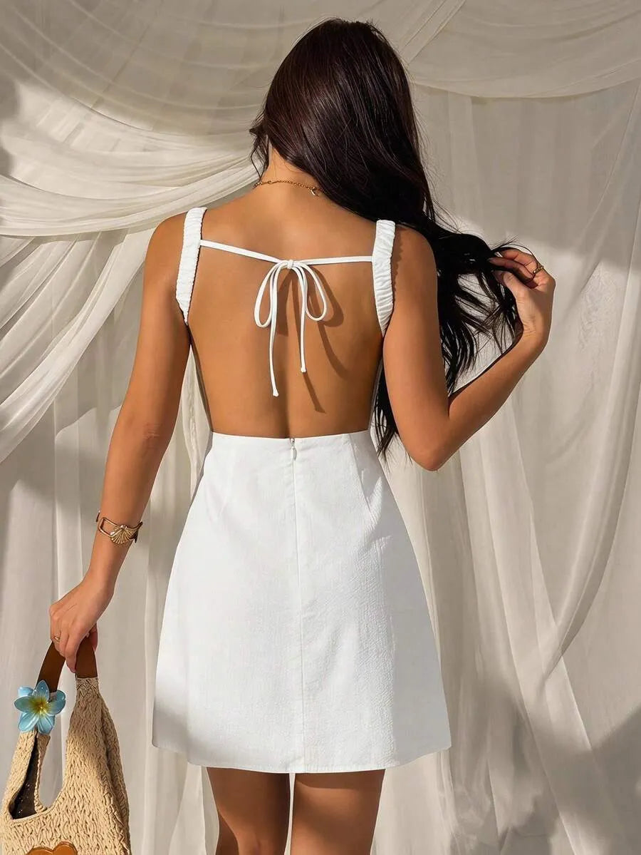 Vestido casual unicolor